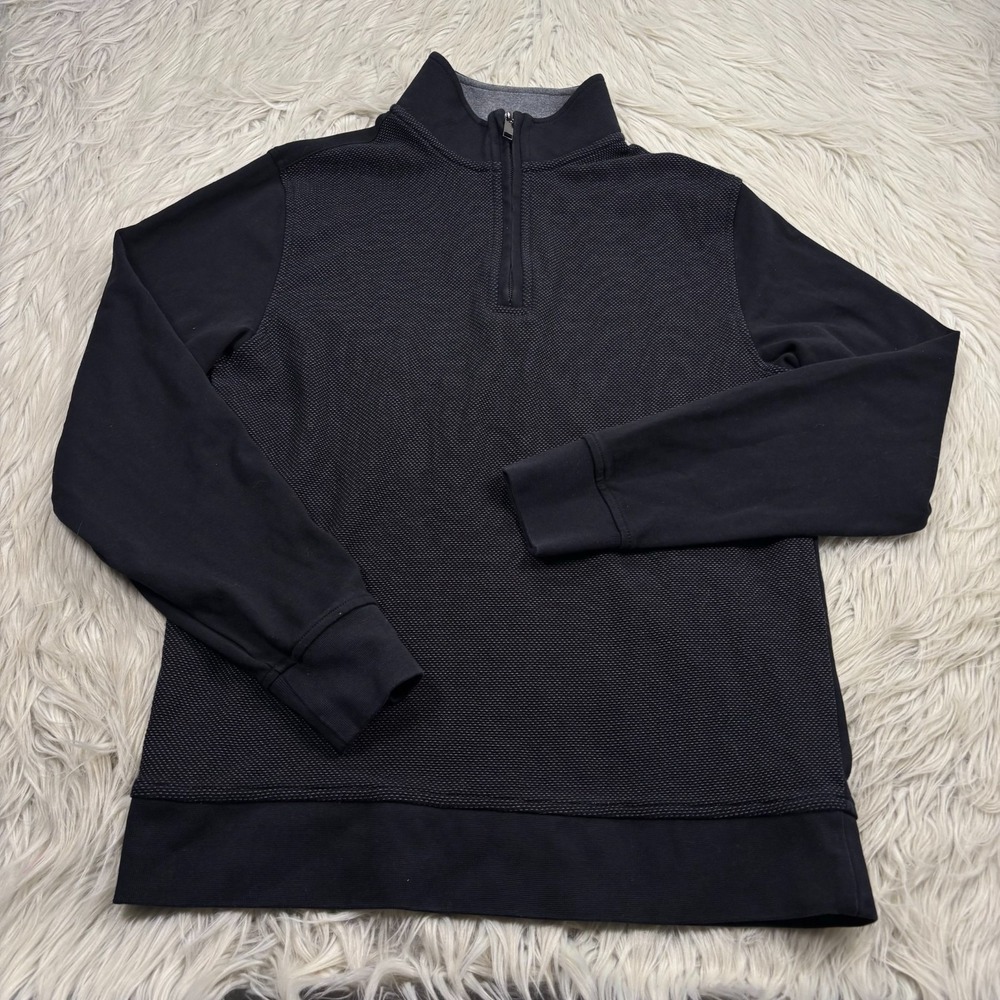 Ted Baker Men's S Black 1/4 Zip Pullover Sporty Preppy Casual Normcore